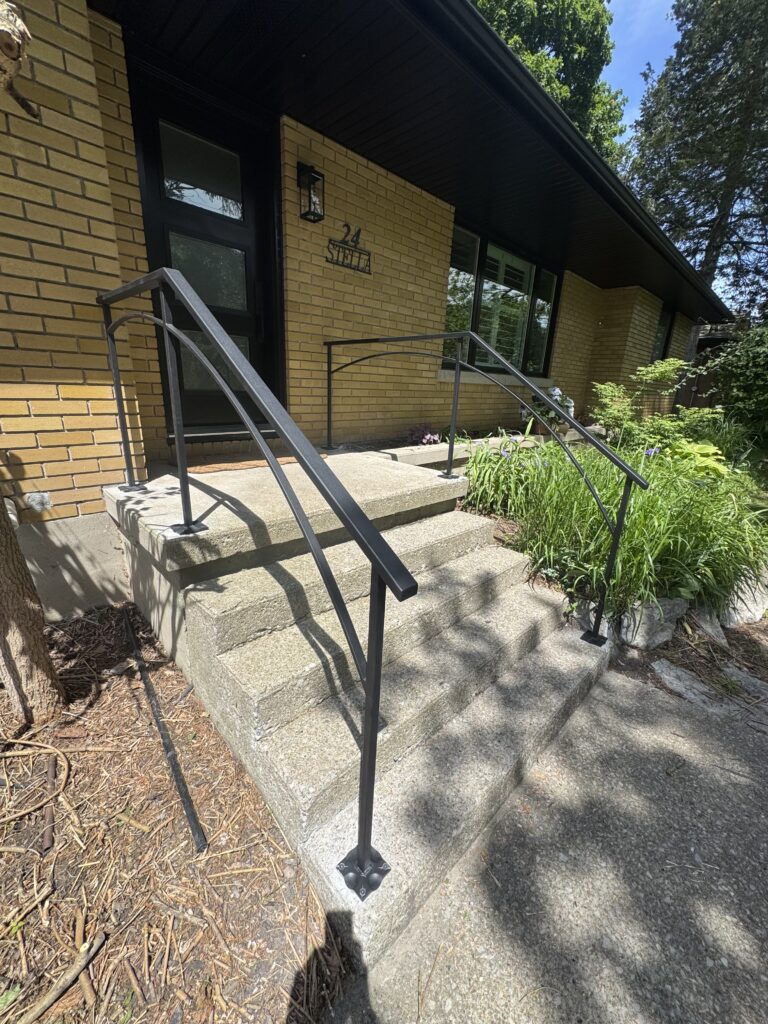 Decorative railing for front porch.