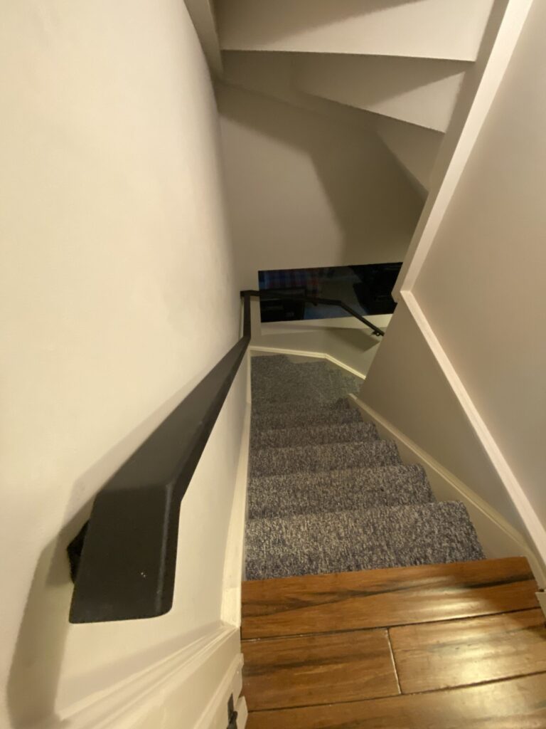 Interior metal railing