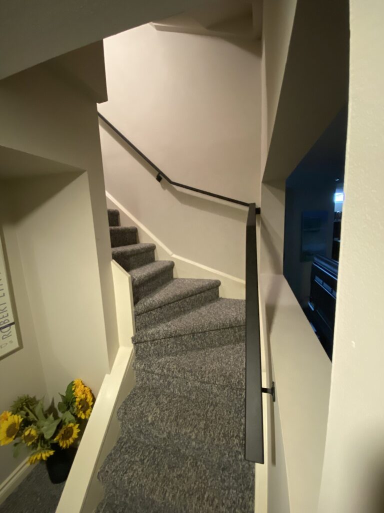 Interior metal railing