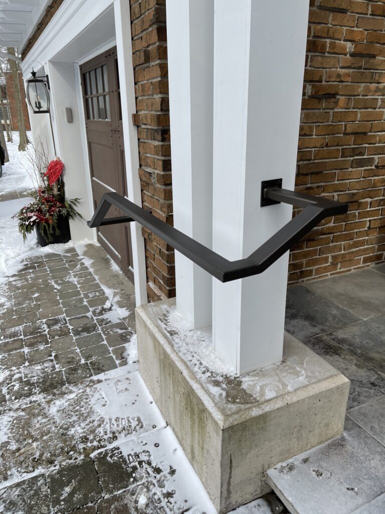 Exterior modern steel, metal railing